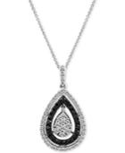 Le Vian Exotics Diamond Teardrop Cluster 18 Pendant Necklace (3/4 Ct. T.w.) In 14k White Gold