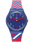 Swatch Unisex Swiss Grande Voile Multicolor Silicone Strap Watch 34mm Gn240