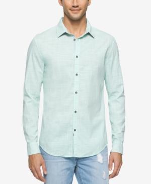 Calvin Klein Jeans Men's Crosshatch Blotch Long-sleeve Shirt