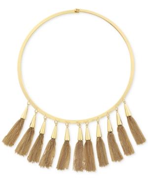 Vince Camuto Gold-tone Multi-tassel Statement Necklace