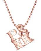 Alex Woo Pink Ribbon Pendant Necklace In 14k Rose Gold