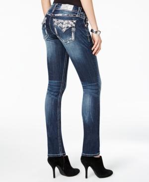 Miss Me Embellished Slim Straight-leg Jeans