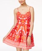 B Darlin Juniors' Cross-back Fit & Flare Dress