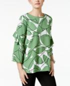 Alfani Ruffle-sleeve Top, Only At Macy's