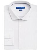 Vince Camuto Men's Slim-fit Indigo/white Dobby Stripe Dress Shirt