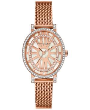 Wittnauer Men's Charlotte Rose Gold-tone Stainless Steel Bracelet Watch 39x28mm Wn4039