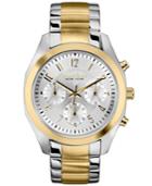 Caravelle New York By Bulova Women's Chronograph Two-tone Stainless Steel Bracelet Watch 36mm 45l136