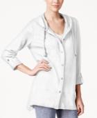 Style & Co. Button-front Hooded Cardigan, Only At Macy's