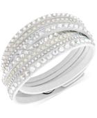 Swarovski White Slake Deluxe Crystal Stud Wrap Bracelet