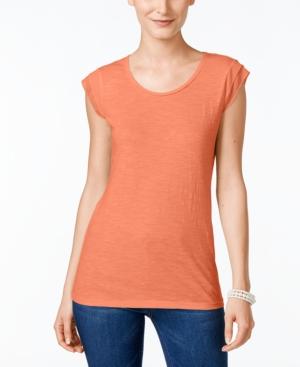 Style & Co Petite Cap-sleeve T-shirt, Only At Macy's