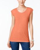 Style & Co Petite Cap-sleeve T-shirt, Only At Macy's