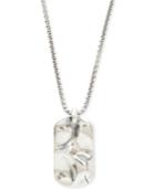 Degs & Sal Men's Hammered Dog Tag Pendant Necklace In Sterling Silver