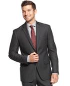 Ryan Seacrest Distinction Grey Neat Slim-fit Jacket