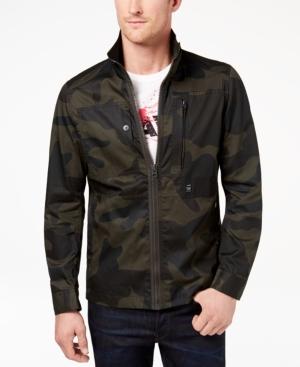 G-staw Raw Men's Camo Front-zip Jacket