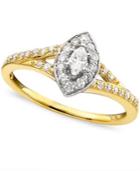 Engagement Ring, Diamond (1/3 Ct. T.w.) And 14k Yellow Gold