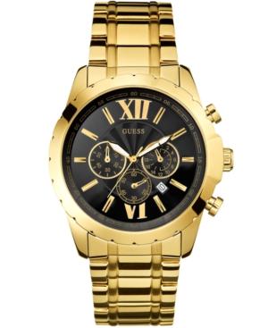 Guess Watch, Men's Chronograph Gold-tone Stainless Steel Bracelet 45mm U0193g1