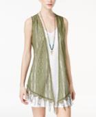 Self Esteem Juniors' 3-pc. Lace Dress, Vest & Necklace Set