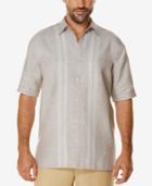 Cubavera Men's Embroidered Dobby Short-sleeve Shirt