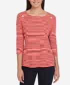 Tommy Hilfiger Cotton Striped Top, Created For Macy's
