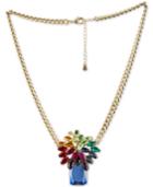 Rachel Rachel Roy Gold-tone Multi-stone Pendant Necklace, 18 + 2 Extender
