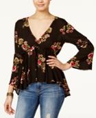 American Rag High-low Floral-print Peasant Top, Only At Macy's