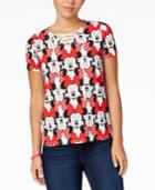 Disney Juniors' Minnie Mouse Lace-up Printed T-shirt