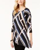 Jm Collection Asymmetrical Button-detail Top, Created For Macy's