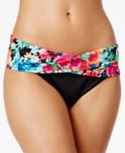 Bleu By Rod Beattie Two Of A Kind Printed-waist Bikini Bottoms Women's Swimsuit