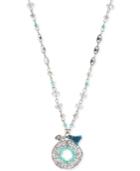 Lonna & Lilly Silver-tone Beaded Wreath Pendant Necklace
