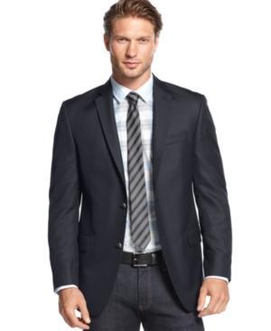 Alfani Red Solid Slim Fit Blazer