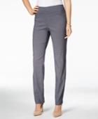 Charter Club Petite Cambridge Geo-print Slim-leg Pants, Only At Macy's