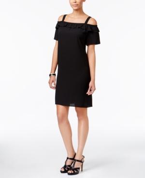 Thalia Sodi Ruffled Cold-shoulder Dress, Only At Macy's