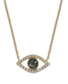 Yellora Necklace, Yellora White Diamond (1/10 Ct. T.w.) And Multicolor Diamond Accent Evil Eye Pendant