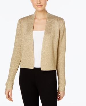 Calvin Klein Open-front Metallic Shrug