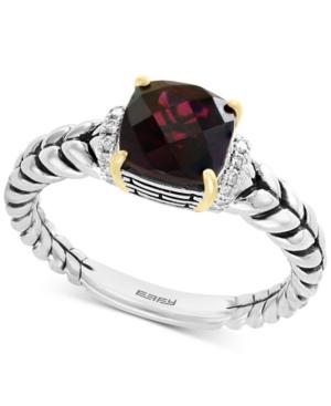 Effy Rhodolite Garnet (1-9/10 Ct. T.w.) & Diamond Accent Statement Ring In Sterling Silver & 18k Gold