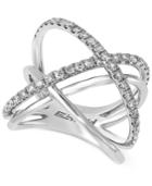 Effy Diamond Crisscross Ring (3/4 Ct. T.w.) In 14k White Gold