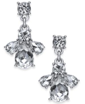 Charter Club Small Silver-tone Crystal Cluster Drop Earrings, 1, Created For Macy's
