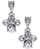 Charter Club Small Silver-tone Crystal Cluster Drop Earrings, 1, Created For Macy's