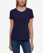 Tommy Hilfiger Star-embroidered Lace-back Top, Created For Macy's