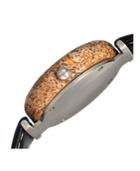 Earth Wood Culm Wood Bracelet Watch W/date Brown 39mm