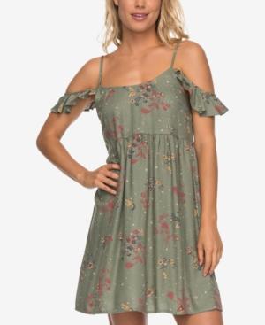 Roxy Juniors' Do It My Way Printed Cold-shoulder Dress