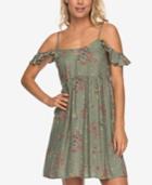 Roxy Juniors' Do It My Way Printed Cold-shoulder Dress