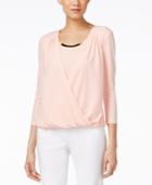 Calvin Klein Embellished Faux-wrap Top