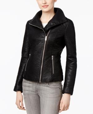 Rachel Rachel Roy Textured Faux-leather Moto Jacket