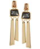 Robert Lee Morris Soho Gold-tone Multi-stone Dangle Drop Earrings