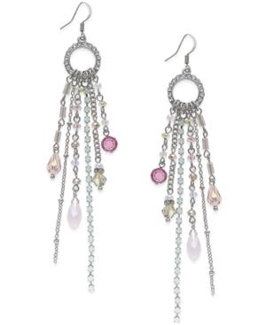 C.a.k.e. By Ali Khan Silver-tone Beaded Fringe Drop Earrings