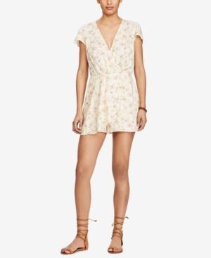 Denim & Supply Ralph Lauren Floral-print Faux-wrap Romper