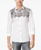 Boss Hugo Boss Feather-print Button-front Shirt