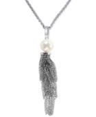 Effy Cultured Freshwater Pearl Chain Pendant Necklace In Sterling Silver (7-1/2mm)