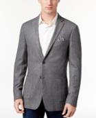 Tallia Men's Slim-fit Light Gray Herringbone Sport Coat